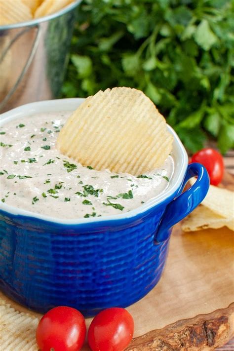 Easy Sour Cream Dip for Chips or Veggies - Dip Recipe Creations