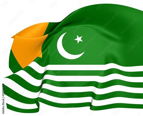 Azad Jammu and Kashmir Flag Stock Illustration | Adobe Stock