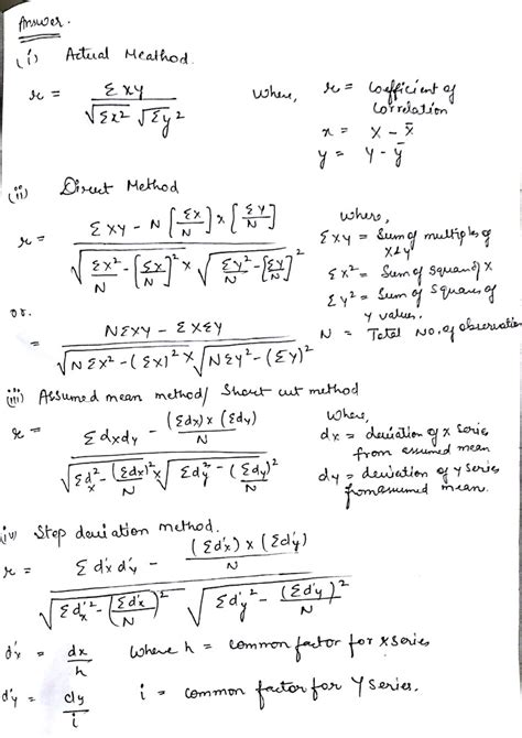 Karl Pearson Coefficient Of Correlation Formula