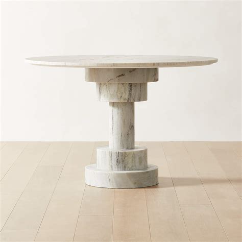 Kota Modern Round Marble Dining Table + Reviews | CB2 Canada