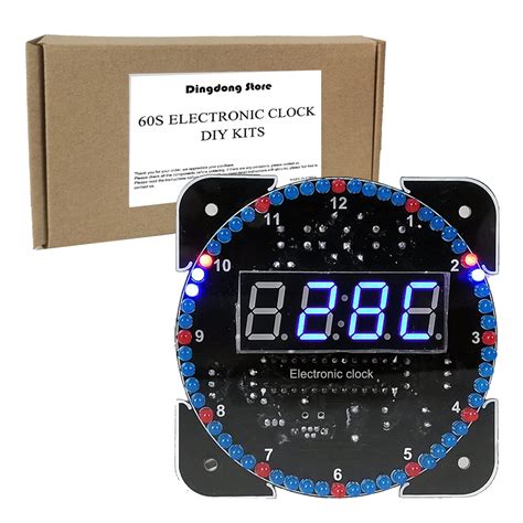 Buy Dingdong Store DIY Electronic Clock Kit, Soldering Practice DIY ...