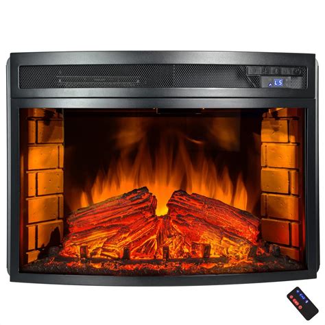 AKDY 25 in. Freestanding Electric Fireplace Insert Heater in Black with ...