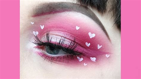 Cute Mini Hearts Valentines Day Makeup Tutorial - YouTube