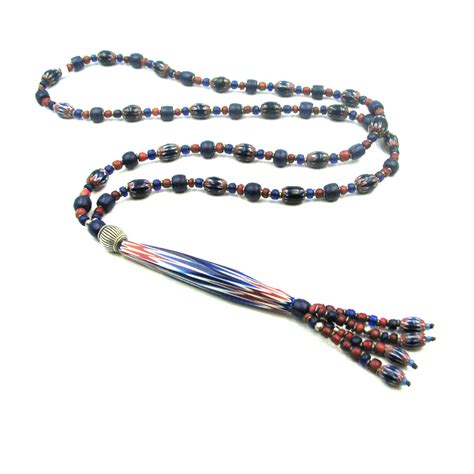 (neck002) Fancy Chevron Bead Necklace – Charveaux