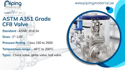 ASTM A351 Grade CF8 valve | SA351 CF8 check/ gate valves suppliers UAE