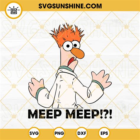 Beaker Muppet SVG, Meep Meep SVG, Beaker SVG, The Muppet Show SVG PNG DXF EPS Cut Files