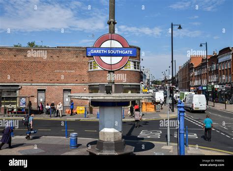 Southgate, London, UK. 16th July 2018. Southgate underground station in ...