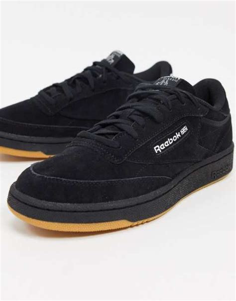 Reebok Club C 85 trainers in black suede | ASOS