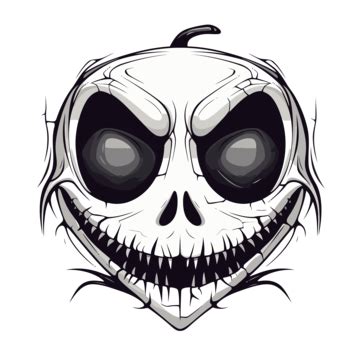 Jack Skellington Face, Sticker Clipart Jack Skellington Horror Skull ...