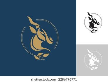 Gazelle Logo Set Design Vector Stock Vector (Royalty Free) 2286796771 ...