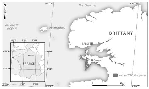 Map of the Crozon peninsula and the Natura 2000 site. | Download Scientific Diagram