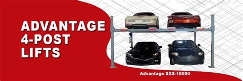 4-Post Car Lifts by Advantage Lifts - Superior Design For Work and Storage | Garage car lift, 4 ...