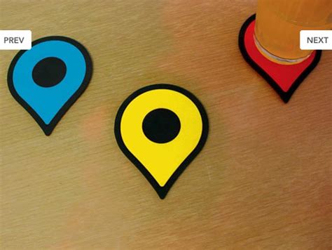 Google Map Pins Coaster Set | Gadgetsin