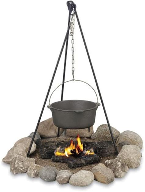 ChezMax Outdoor Ultra-light Hanging Pot Holder Campfire Cooking Tripod ...