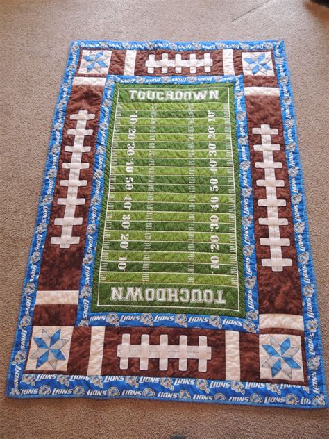 Pin on Crafts | Football quilt, Sports quilts, Quilts