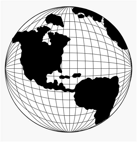 Globe Line Drawing - Globe Line Art Png, Transparent Png - kindpng