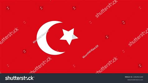 Turkey Flag Moon Star Realistic Symbol Stock Vector (Royalty Free) 2262921269 | Shutterstock