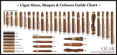 Cigar Shapes & Sizes | Vigilant - #1 in Wine Cellars, Racks & Humidors