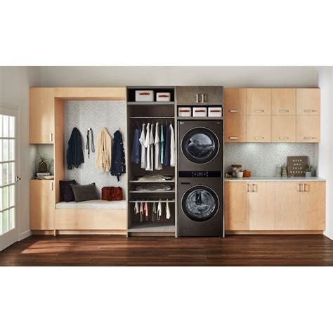 LG Washtower Stacked Laundry Center with 5-cu ft Front Load Washer and ...