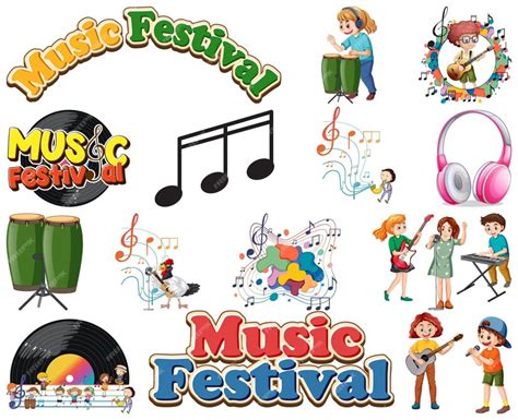 Premium Vector | Kids musical instruments and music symbols set