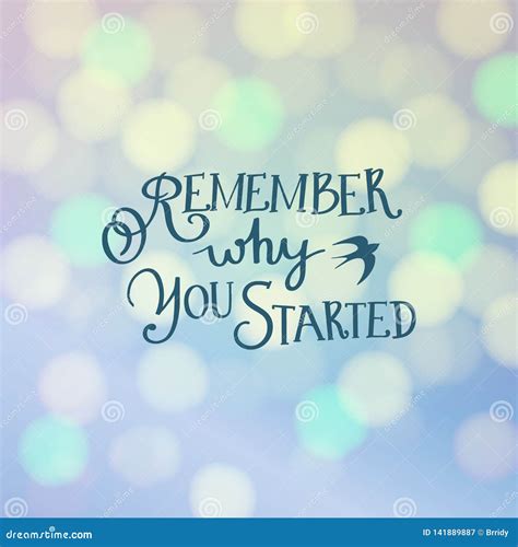 Remember Why You Started Vector Motivation Phrase. Vector Hand Drawn Motivation Lettering Stock ...