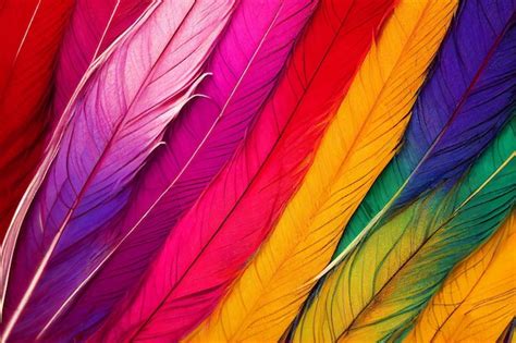 Colorful Feathers Background