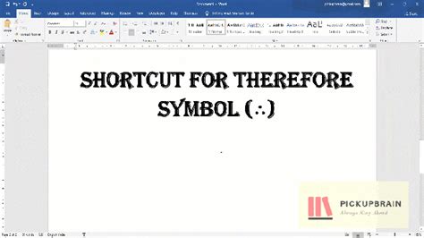 Therefore (∴) symbol in Word: 4 different ways - Alt Code and more ...