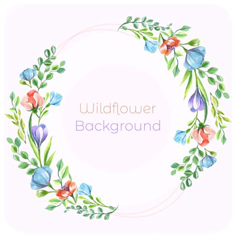 Premium Vector | Wildflower spring background