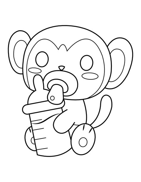 7300 Coloring Pages Of Cute Monkey Latest Free - Coloring Pages Printable