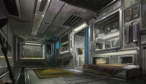 Billedresultat for sci fi room concept art Scifi Interior, Spaceship ...