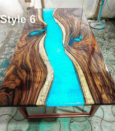 Acacia Wood Table Resin River Table Wooden Epoxy Table - Etsy