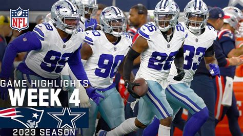 New England Patriots vs. Dallas Cowboys Game Highlights | NFL 2023 Week ...