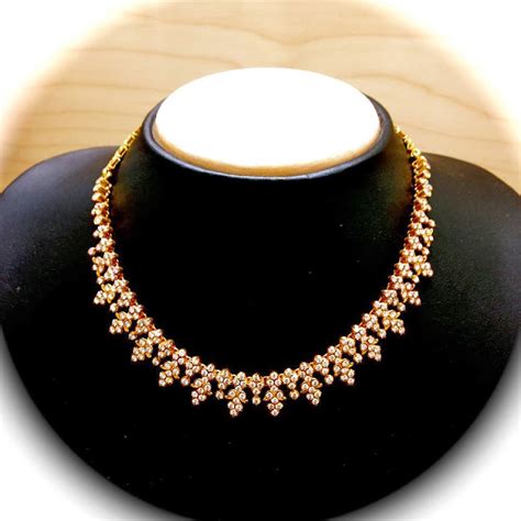 Simple Indian Diamond Necklace | Latest Gold Jewellery Designs