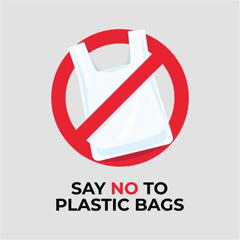 Say no to plastic bags sign. 3025383 Vector Art at Vecteezy