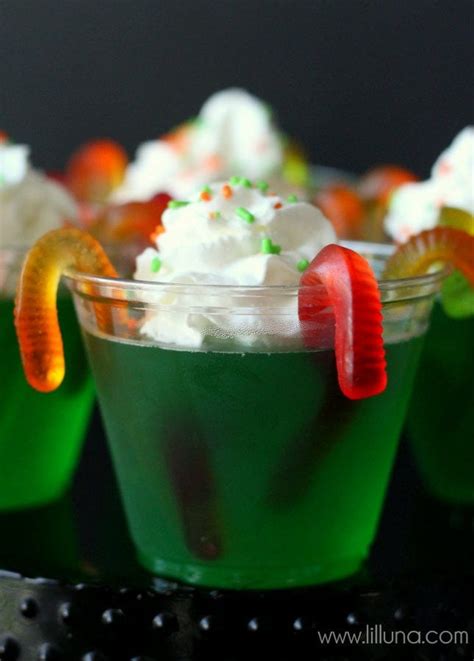 Gummy Worm Jello Cups