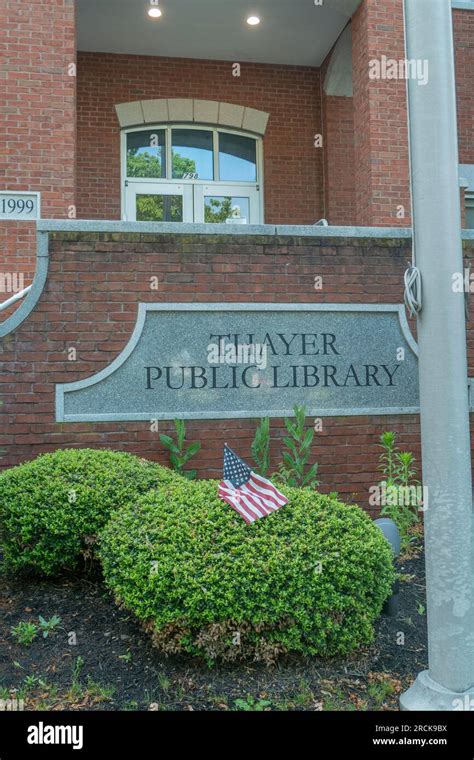 The Thayer Public Library in Braintree Massachusetts USA Stock Photo - Alamy