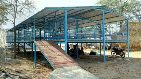 Prefabricated Goat Sheep Wooden Slated Flooring Roofing Structure Shed at Rs 480/square feet ...