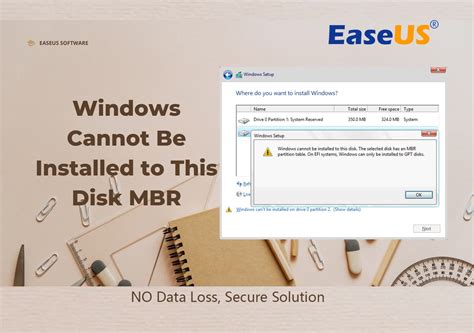 The Selected Disk Has an MBR Partition Table? Fixed in 2024