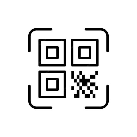 Premium Vector | Qr code scanner line icon scan qrcode linear pictogram