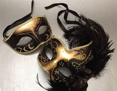 Black Gold Masquerade Ball Mask for Black Dress Formal Party - Etsy