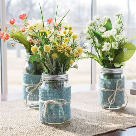 Floral Mason Jars | Spring mason jar, Mason jar vases, Flower arrangements