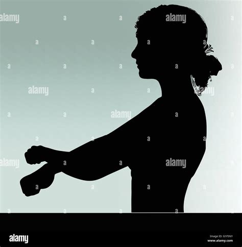 Vector Image - woman silhouette with hand gesture handcuffed Stock Vector Image & Art - Alamy