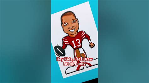 🏈 How to draw Brock Purdy - San Francisco 49ers (Short) #shorts - YouTube