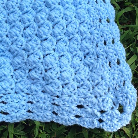 Crochet Baby Blanket Pattern - Afghan Pattern Is Crocheted With Shell Clusters And A Shell ...