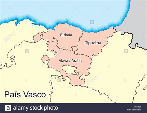 Basque Country Map Stock Photos & Basque Country Map Stock Images - Alamy