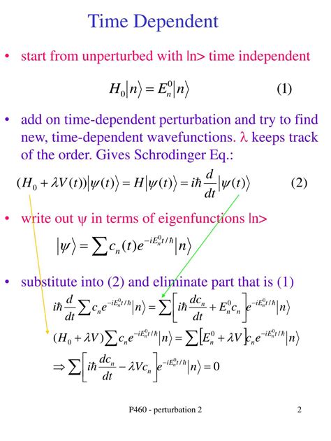 PPT - Time Dependent Perturbation Theory PowerPoint Presentation, free ...