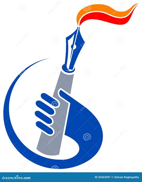 Pen logo stock vector. Image of artistic, work, flame - 26563091