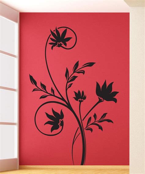 Vinyl Wall Decal Sticker Spiky Flowers Vine #1509