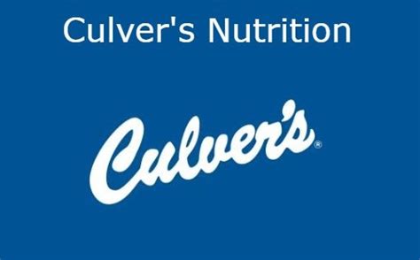 Culver's Nutrition Facts 2024 [Oct-2024]