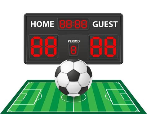 football soccer sports digital scoreboard vector illustration 514128 ...